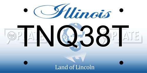 TNQ38T Illinois License Plate