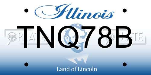 TNQ78B Illinois License Plate