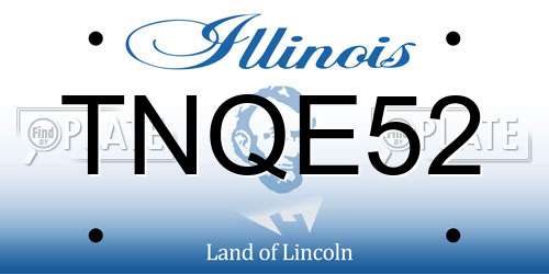 TNQE52 Illinois License Plate