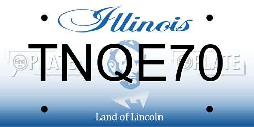 TNQE70 Illinois License Plate