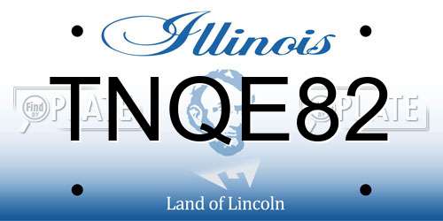 TNQE82 Illinois License Plate