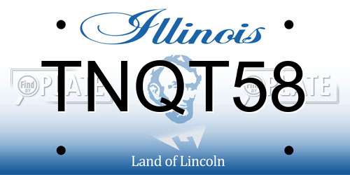 TNQT58 Illinois License Plate