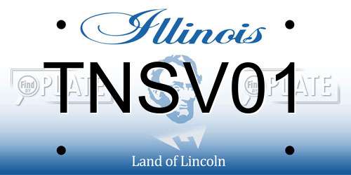 TNSV01 Illinois License Plate