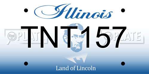 TNT157 Illinois License Plate