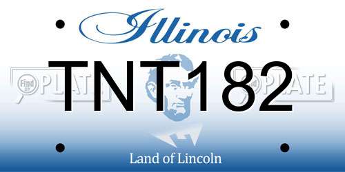 TNT182 Illinois License Plate