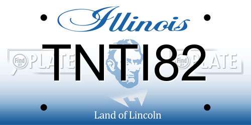 TNTI82 Illinois License Plate