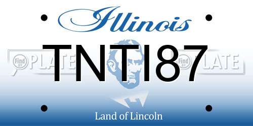TNTI87 Illinois License Plate