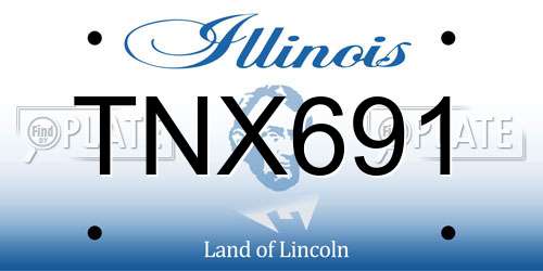 TNX691 Illinois License Plate