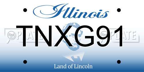 TNXG91 Illinois License Plate