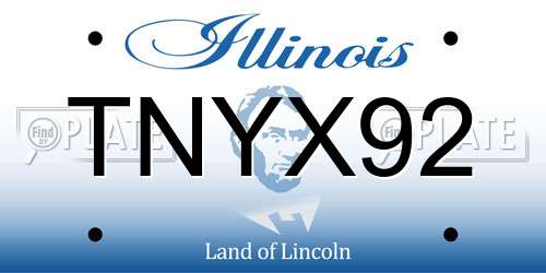TNYX92 Illinois License Plate