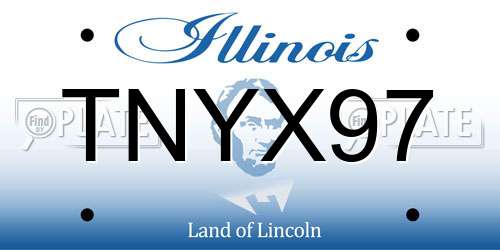 TNYX97 Illinois License Plate