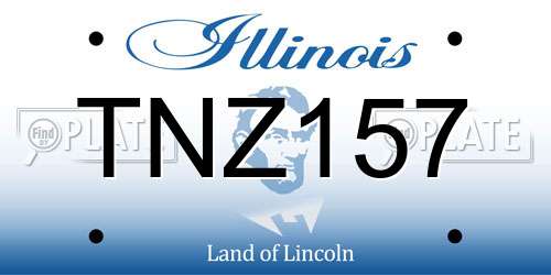 TNZ157 Illinois License Plate