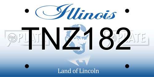 TNZ182 Illinois License Plate