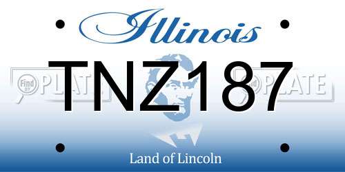 TNZ187 Illinois License Plate