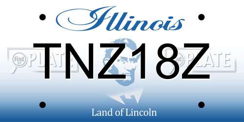 TNZ18Z Illinois License Plate