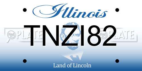 TNZI82 Illinois License Plate