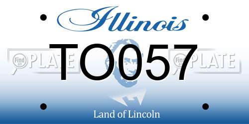 TO057 Illinois License Plate