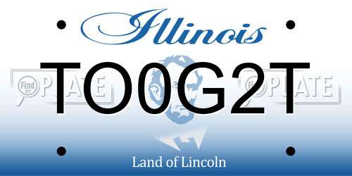 TO0G2T Illinois License Plate