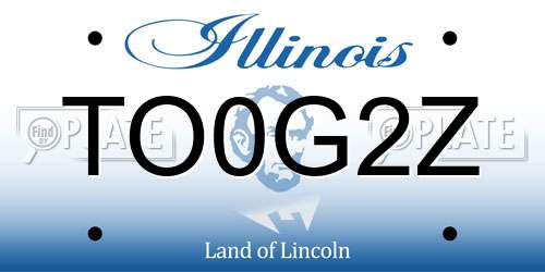 TO0G2Z Illinois License Plate