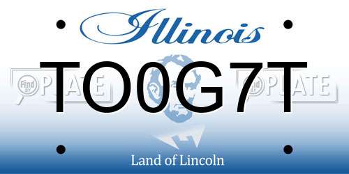 TO0G7T Illinois License Plate