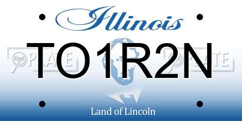 TO1R2N Illinois License Plate