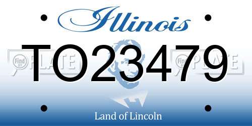TO23479 Illinois License Plate
