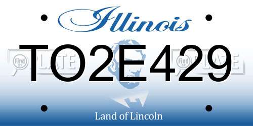 TO2E429 Illinois License Plate