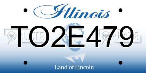TO2E479 Illinois License Plate
