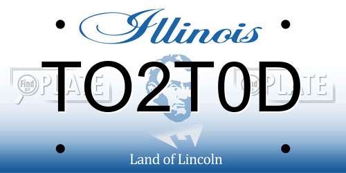TO2T0D Illinois License Plate