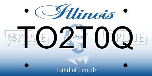 TO2T0Q Illinois License Plate