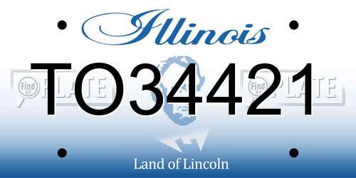 TO34421 Illinois License Plate