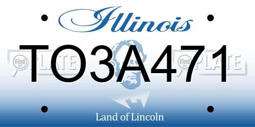 TO3A471 Illinois License Plate