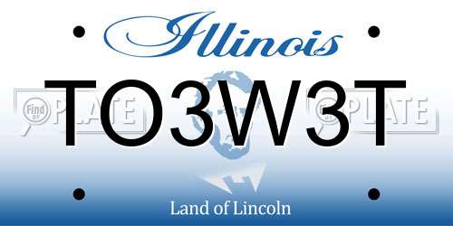 TO3W3T Illinois License Plate