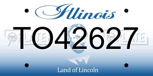 TO42627 Illinois License Plate