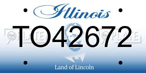TO42672 Illinois License Plate