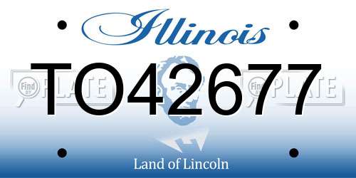 TO42677 Illinois License Plate