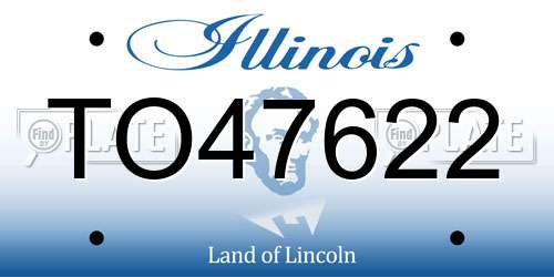 TO47622 Illinois License Plate