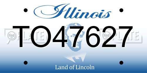 TO47627 Illinois License Plate