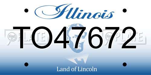 TO47672 Illinois License Plate