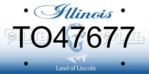 TO47677 Illinois License Plate