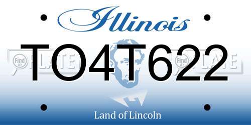 TO4T622 Illinois License Plate