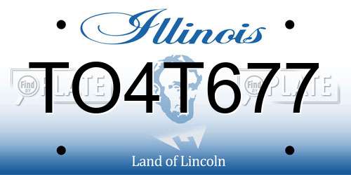 TO4T677 Illinois License Plate