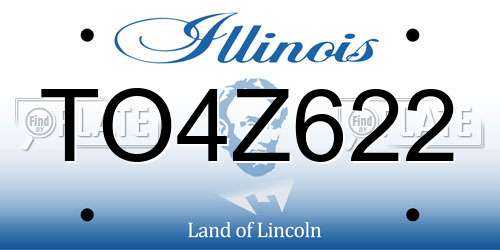 TO4Z622 Illinois License Plate