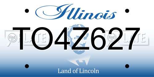 TO4Z627 Illinois License Plate