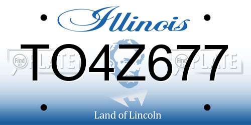 TO4Z677 Illinois License Plate