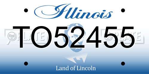 TO52455 Illinois License Plate
