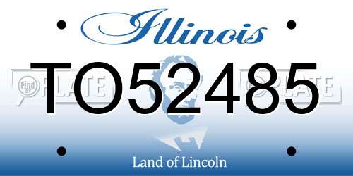 TO52485 Illinois License Plate