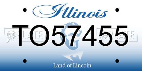 TO57455 Illinois License Plate