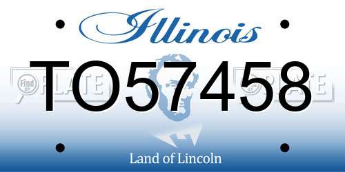 TO57458 Illinois License Plate