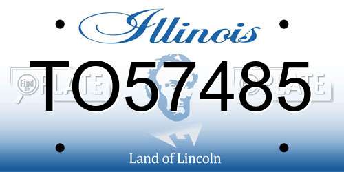 TO57485 Illinois License Plate